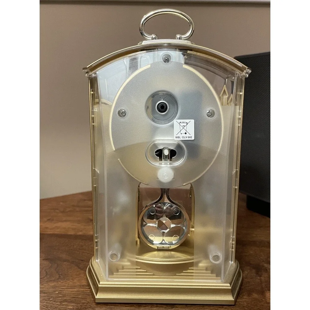 Rhythm Two Tone Carriage Mantel Clock - Gold
